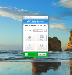 Screenshot of Voip PC Phone Extreme - SSuite Free Software Communications App - Surface Pro Tablet - Only from Van Loo Software{TM}, Instant LAN Chat on networks, intranet, messengers